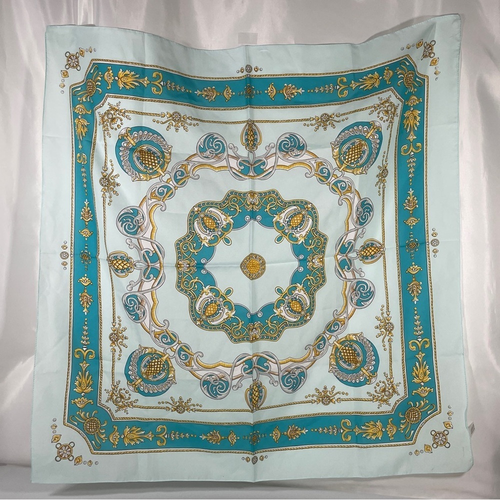 Glentex Teal and Gold Scarf
